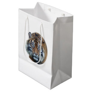 Beautiful Bengal Tiger Face Photo Medium Gift Bag