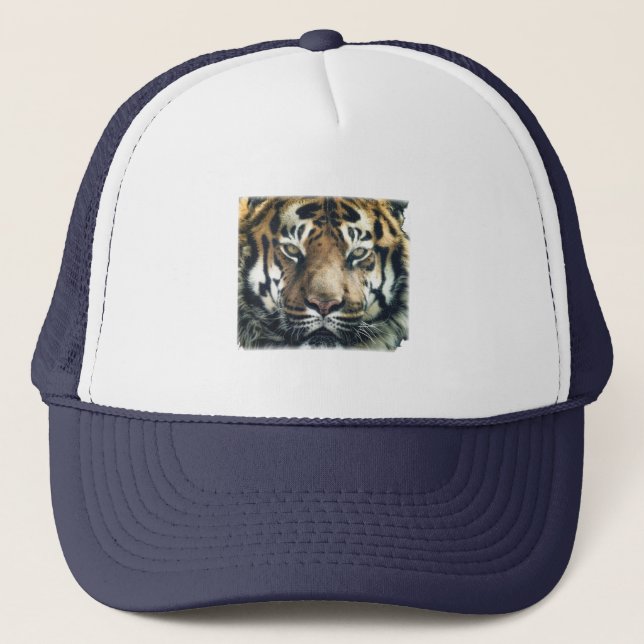 Beautiful Bengal Tiger Face Photo Trucker Hat (Front)