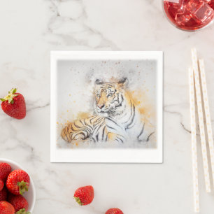 Beautiful Bengal Tiger Painting Napkin