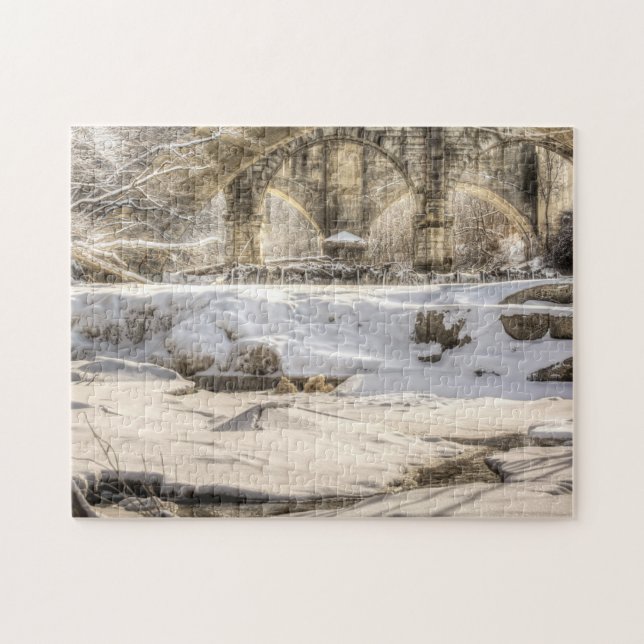 Beautiful Berea Falls In Winter Jigsaw Puzzle (Horizontal)