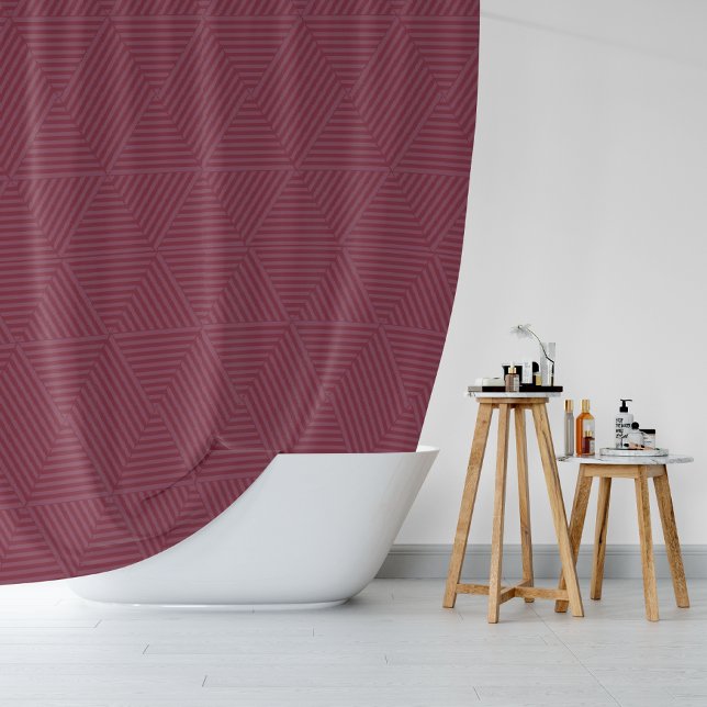 Beautiful Berry Geometric Pattern Shower Curtain (Creator Uploaded)