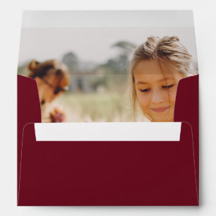 Beautiful Berry Return Address with Photo Envelope