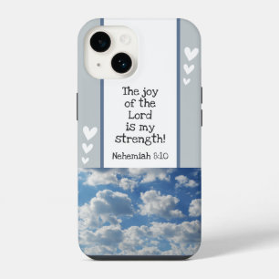 Beautiful Bible Verse Clouds Photo Template Custom iPhone 14 Case