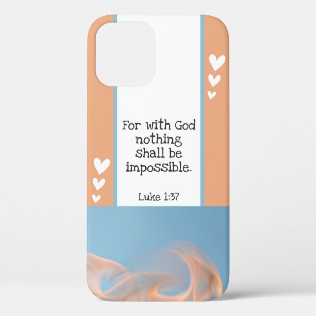 Beautiful Bible Verse Flames Photo Template Custom Case-Mate iPhone Case (Back)