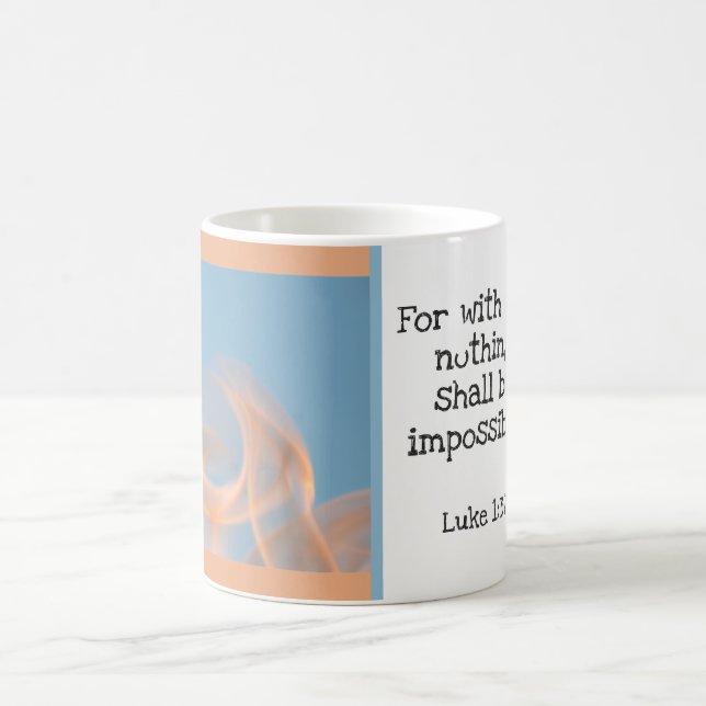 Beautiful Bible Verse Flames Photo Template Custom Coffee Mug (Center)