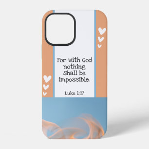 Beautiful Bible Verse Flames Photo Template Custom iPhone 12 Case