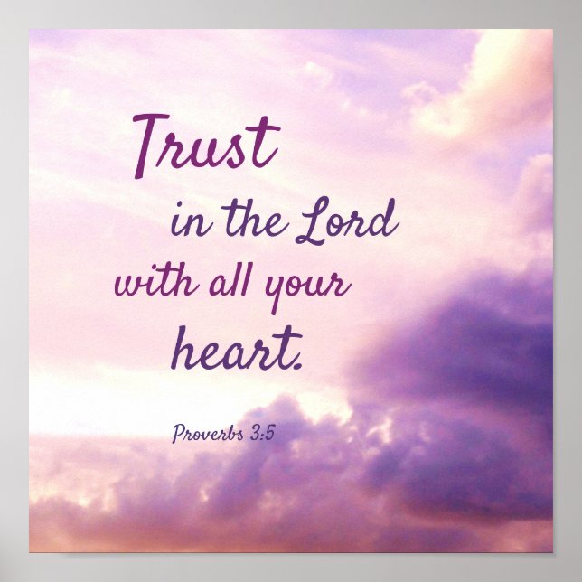 Beautiful Bible Verse Quote Poster (Front)