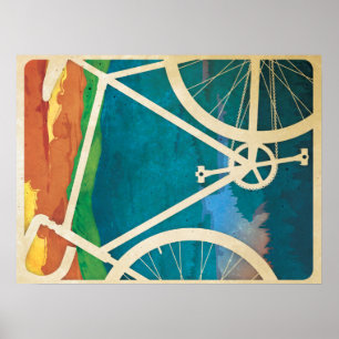 Beautiful Bicycle Artwork - Bike NY Poster