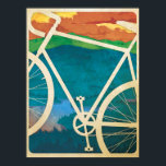 Beautiful Bicycle Artwork - Bike NY Poster<br><div class="desc">This beautiful bicycle artwork was created by Carl Huber for the 2012 Spokes and Ink bike festival in Rochester NY. It is entirely digital. The silhouette of a Schwinn World Sport sits over a lovely landscape of the Adirondack region of NY. The title of the artwork is "Bike NY" Take...</div>