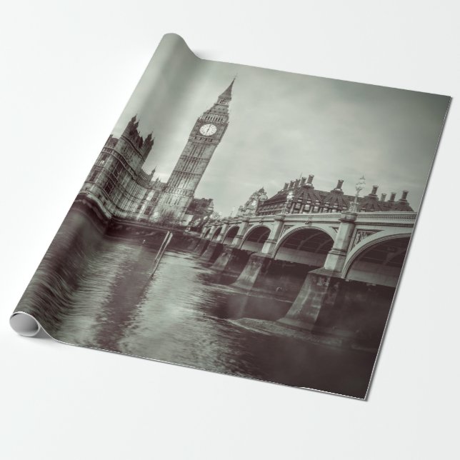 Beautiful Big Ben House of Parliament London Wrapping Paper (Unrolled)