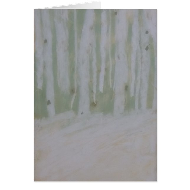 Beautiful Birches on Snow-Softened Forest Floor (Front)