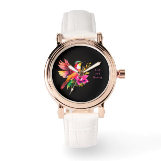 Beautiful Bird and Flowers Pattern , Modern Watch