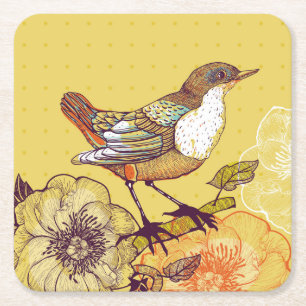 Beautiful Bird Coaster Set