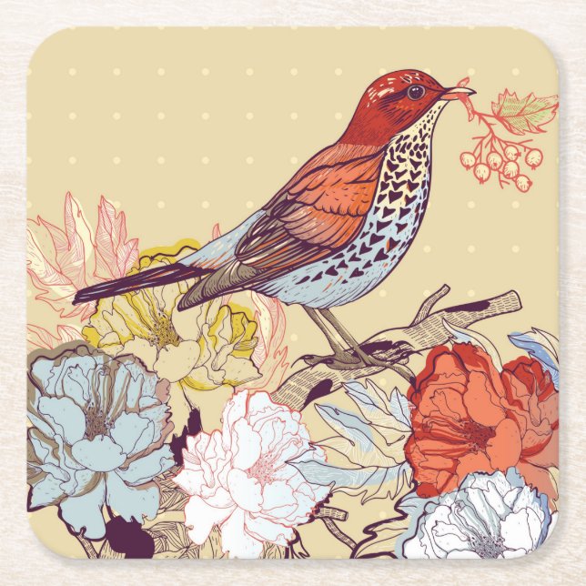 Beautiful Bird Coaster Set (Front)