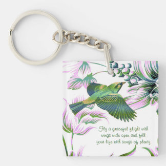Beautiful Bird Flies - Customisable - Keychain