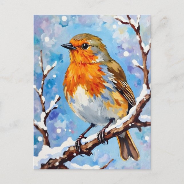 Beautiful Bird for Christmas Postcard (Front)