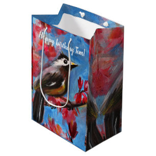 Beautiful Bird Spring Painting Medium Gift Bag