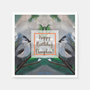 Beautiful Bird Spring Painting Napkin