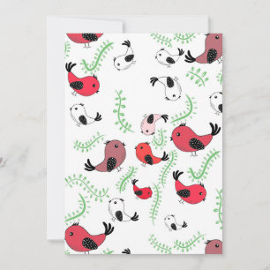 Beautiful bird themed design, patterned  invitation
