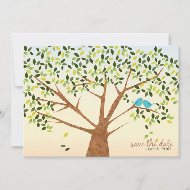 Beautiful Bird Tree Save the Date (Front)