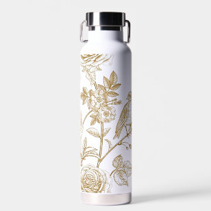 Beautiful Birds and Roses Water Bottle