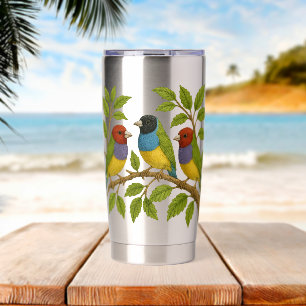 Beautiful birds on the branch insulated tumbler