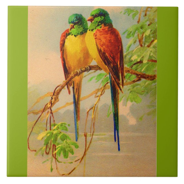 beautiful birds print tile (Front)