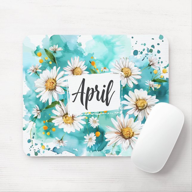 Beautiful Birth Month Flowers/April Mouse Pad (With Mouse)