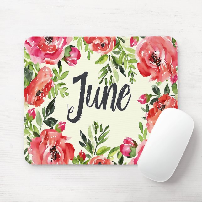 Beautiful Birth Month Flowers/June Mouse Pad (With Mouse)