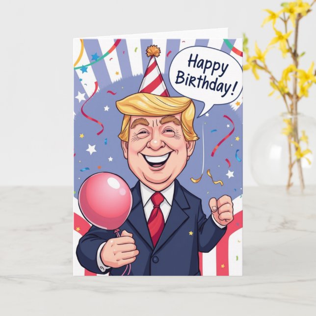 Beautiful Birthday Folded Card - Custom Design (Yellow Flower)