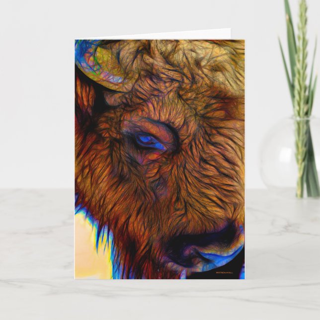 Beautiful Bison Holiday Card (Front)