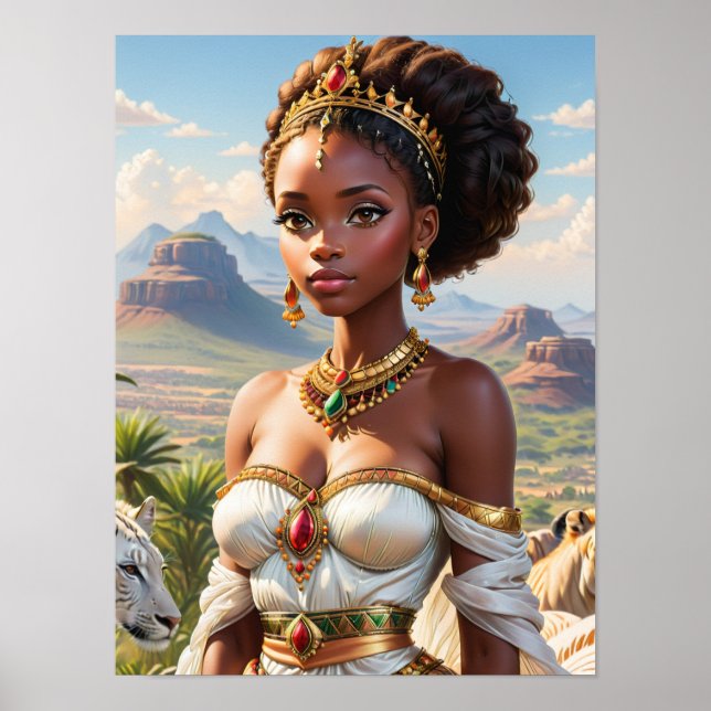 Beautiful Black African Princess Poster (Front)