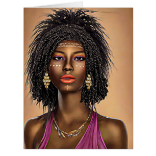 Beautiful Black African Princess Woman Art