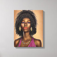 Beautiful Black African Princess Woman Art