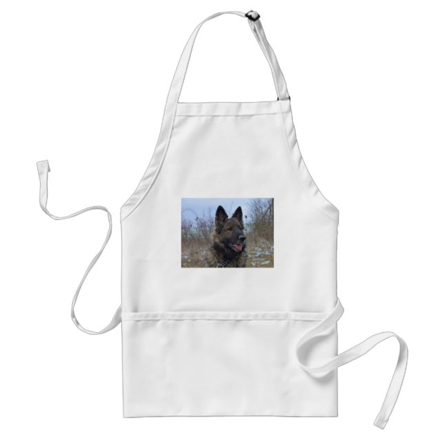 beautiful black and tan German Shepherd puppy Standard Apron (Front)