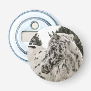 Beautiful Black and White Appaloosa Horse Bottle Opener