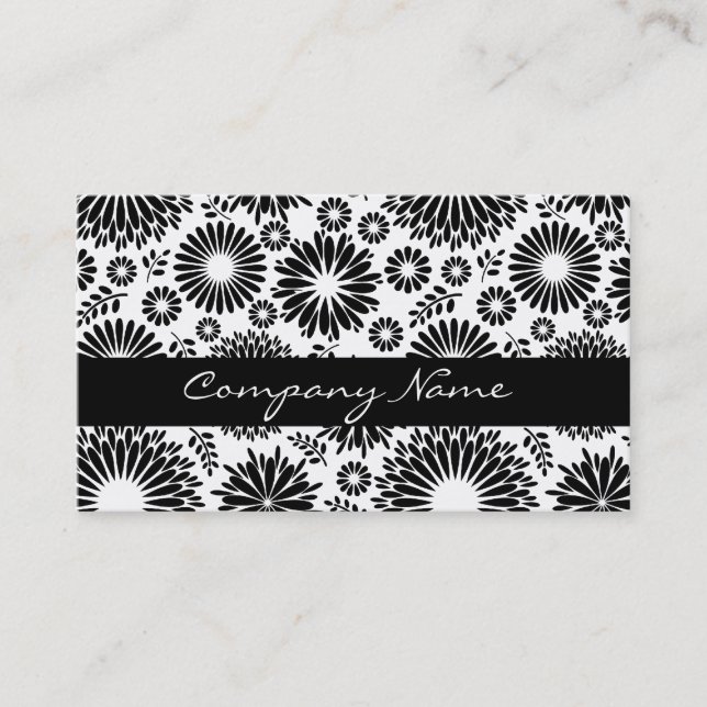 Beautiful black and white Business Card (Front)