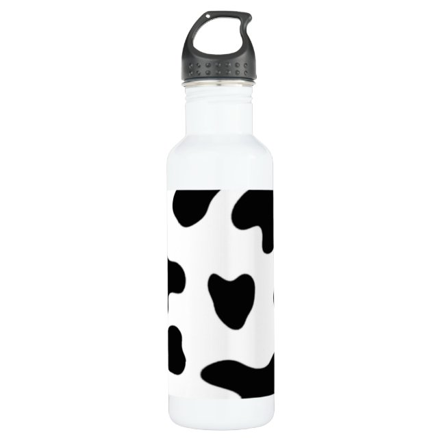 Beautiful  Black and White Cow 710 Ml Water Bottle (Front)