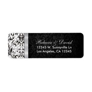 Beautiful Black and White Damask