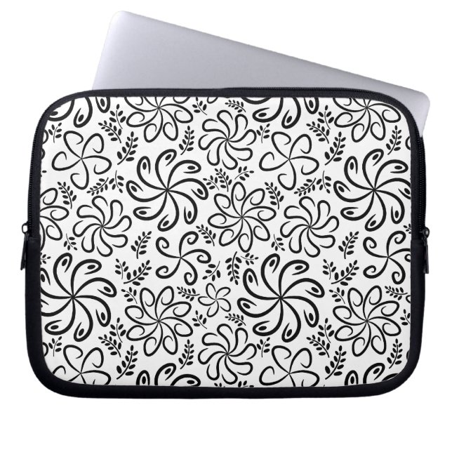 Beautiful black and white  Laptop Sleeve (Front)
