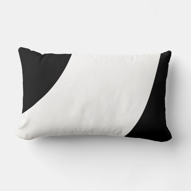 Beautiful Black and White Lumbar Cushion (Front)