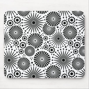 Beautiful black and white mousepad