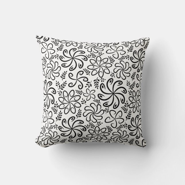 Beautiful black and white Pillow (Front)