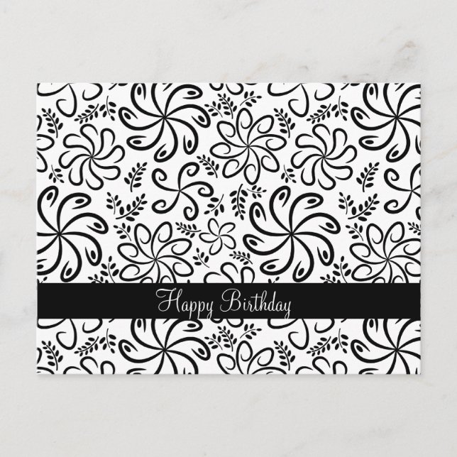 Beautiful black and white Postcard (Front)