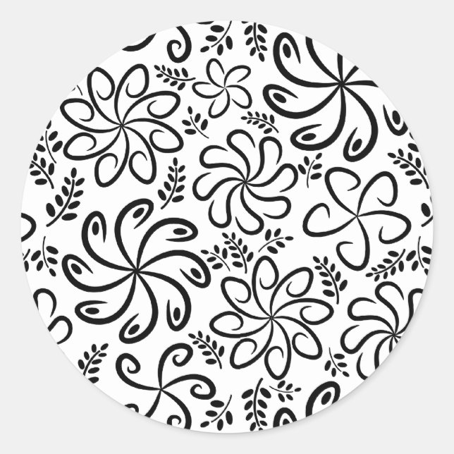 Beautiful black and white  Sticker (Front)