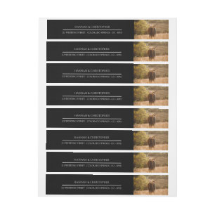 Beautiful Black and White Wrap Around Label