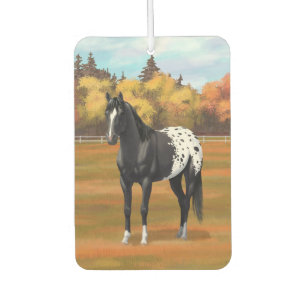 Beautiful Black Appaloosa Quarter Horse Stallion Car Air Freshener