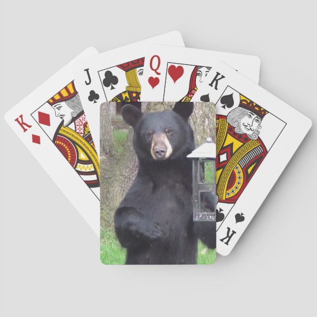 Beautiful Black Bear Bicycle Playing Cards (Back)