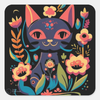 Beautiful Black Cat Sticker