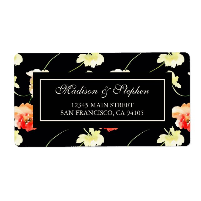 Beautiful Black Floral -  Wedding (Front)